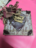 vintage Key to my Heart hanger or shelve sitter
