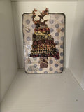 wooden sign Tree with Merry Christmas