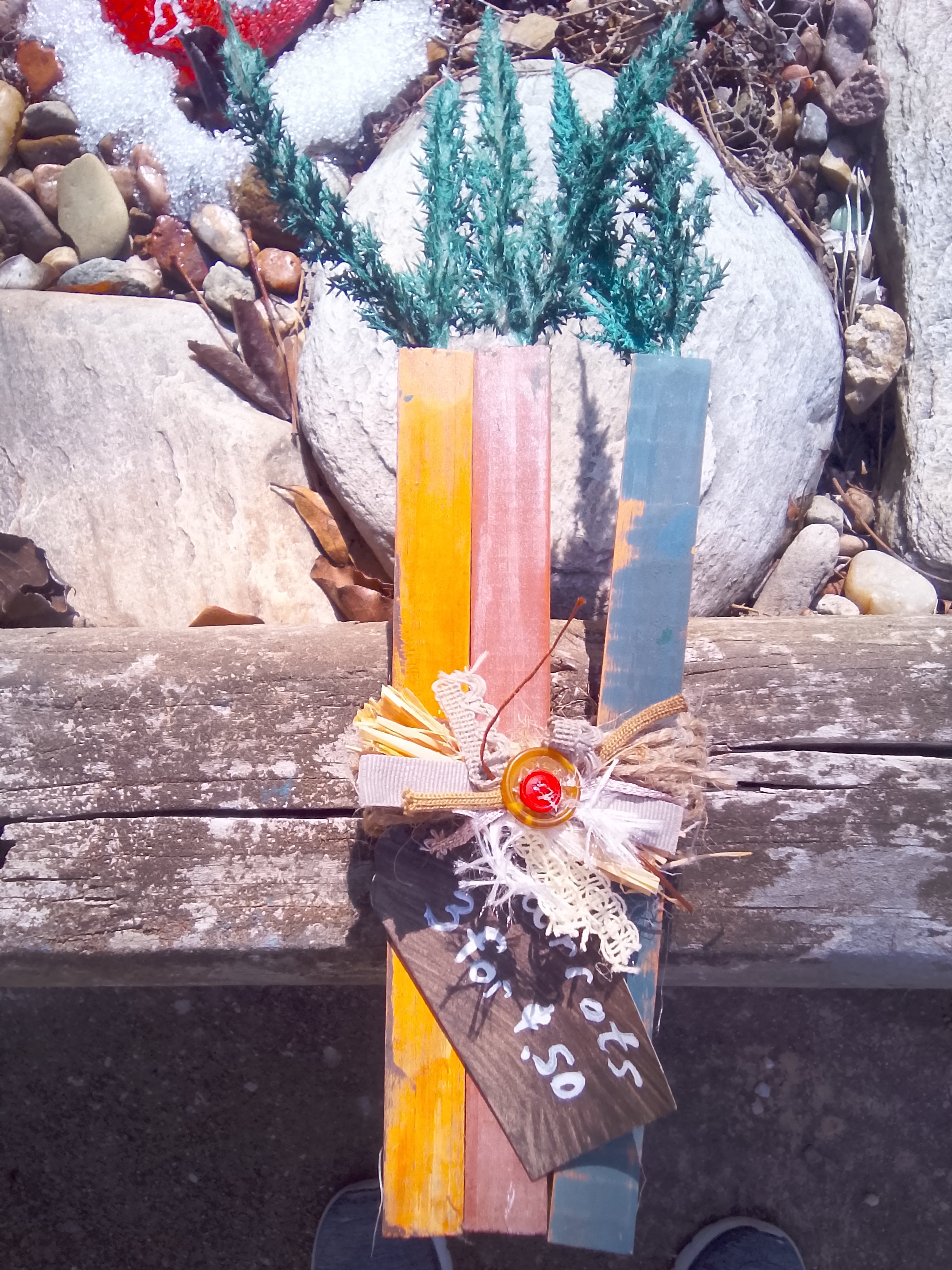 wooden carrots decor