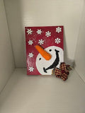 wooden "it's Snowing snowman shelve sitter