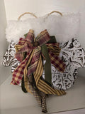 Shabby vintage White mittens hanger
